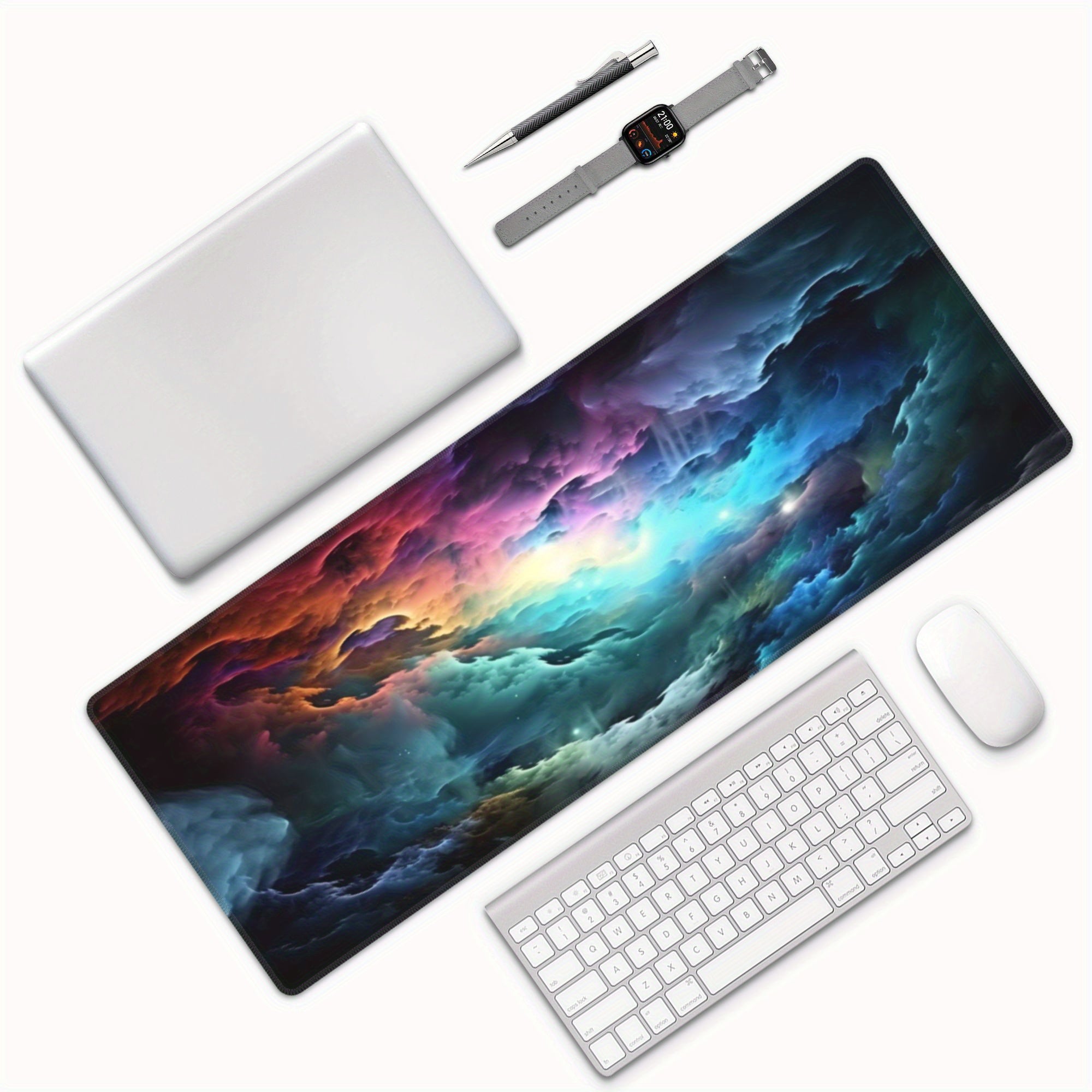 Space Galaxy Large Mouse Pad Non Slip Gaming Desk Mat L XXL Size
