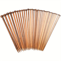 36pcs Bamboo Knitting Needles Set 2.0mm-10mm for DIY Sweater Scarf Blanket