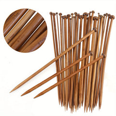 36pcs Bamboo Knitting Needles Set 2.0mm-10mm for DIY Sweater Scarf Blanket