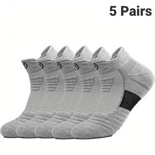 5pairs Breathable Ankle Socks for Men & Women