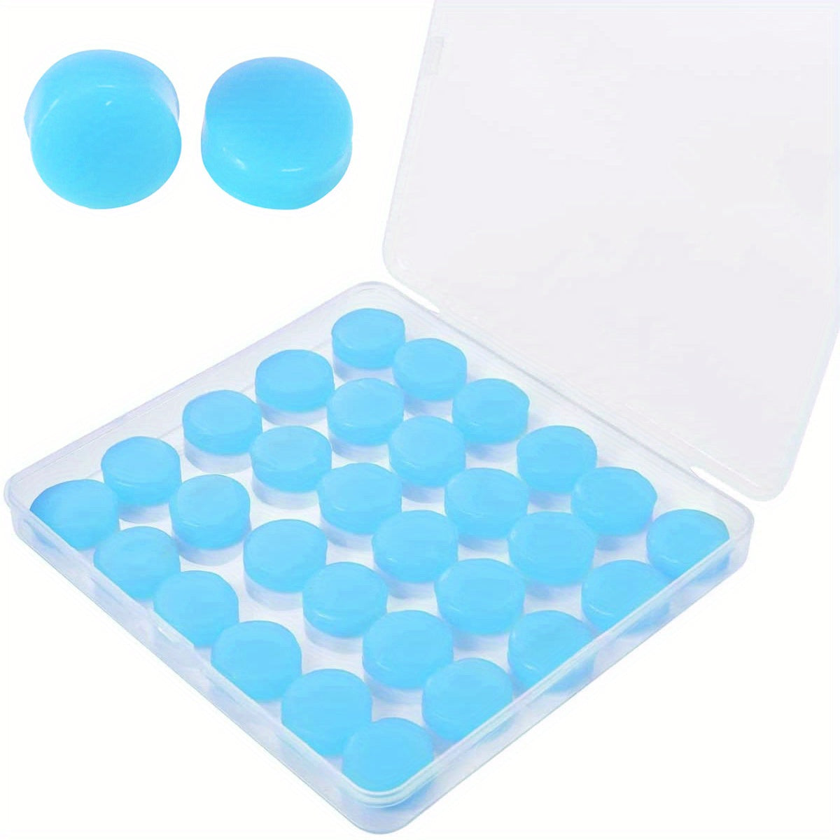 30pcs Reusable Silicone Ear Plugs for Sleeping Swimming Noise Reduction