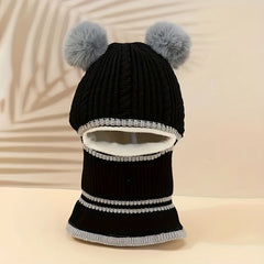 Plush Lined Furry Balaclava - Warm Soft Mask for Fall Winter Face Cover