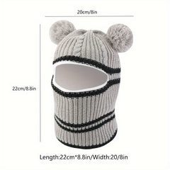 Plush Lined Furry Balaclava - Warm Soft Mask for Fall Winter Face Cover