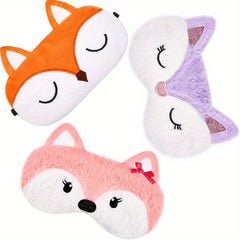 3pcs Cartoon Animal Eye Mask Soft Eyeshade