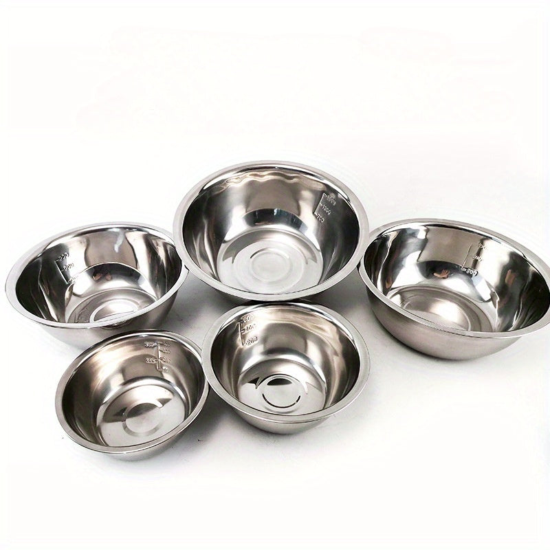 5pcs Stainless Steel Seasoning Bowls Set with Graduation Marks
