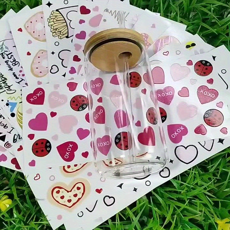 Spring Flower Butterfly UV DTF Transfer Sticker for Libby Glasses 16OZ Cup