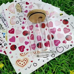 Spring Flower Butterfly UV DTF Transfer Sticker for Libby Glasses 16OZ Cup