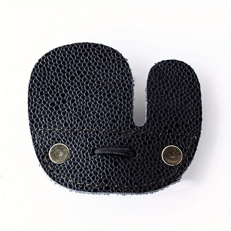 Double Layer Archery Finger Guard Cowhide Finger Protector for Recurve Bow