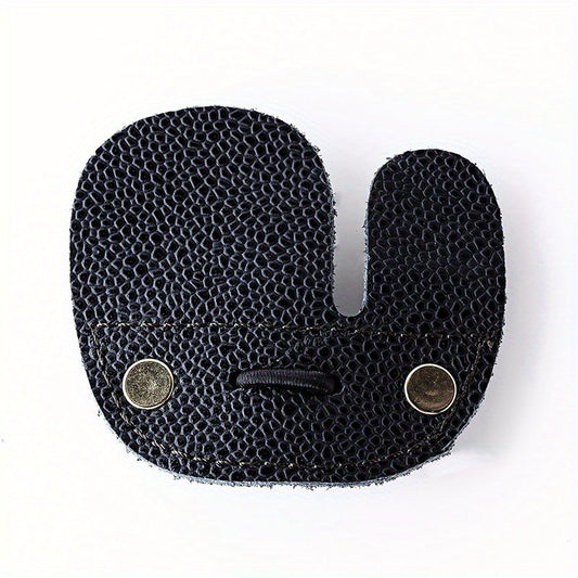 Double Layer Archery Finger Guard Cowhide Finger Protector for Recurve Bow