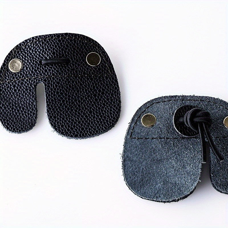 Double Layer Archery Finger Guard Cowhide Finger Protector for Recurve Bow