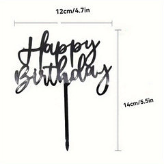 1pc Happy Birthday Cake Topper DIY Cake Decoration Baking Supplies