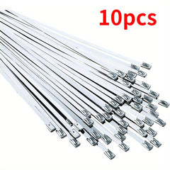20 Metal Zip Ties 29.97 cm Steel Heavy Duty Self-locking Cable Ties