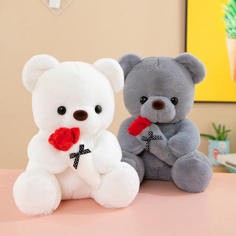 Rose Bear Plush Toy Gift Hug Bear Plush Toy Female Birthday Gift