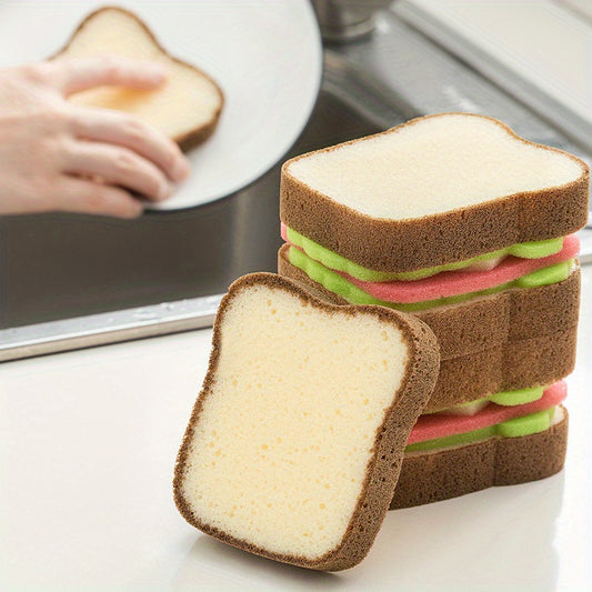 Toast Shape Scrub Sponges Thickened Cleaning Kitchen Sponge