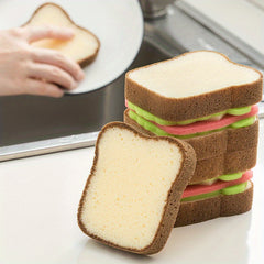 Toast Shape Scrub Sponges Thickened Cleaning Kitchen Sponge