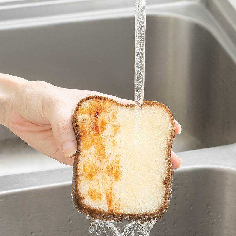Toast Shape Scrub Sponges Thickened Cleaning Kitchen Sponge