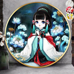 DIY Cross Stitch Lotus Fairy Girl Kit Full Embroidery Set
