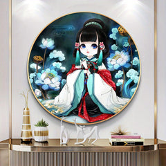 DIY Cross Stitch Lotus Fairy Girl Kit Full Embroidery Set