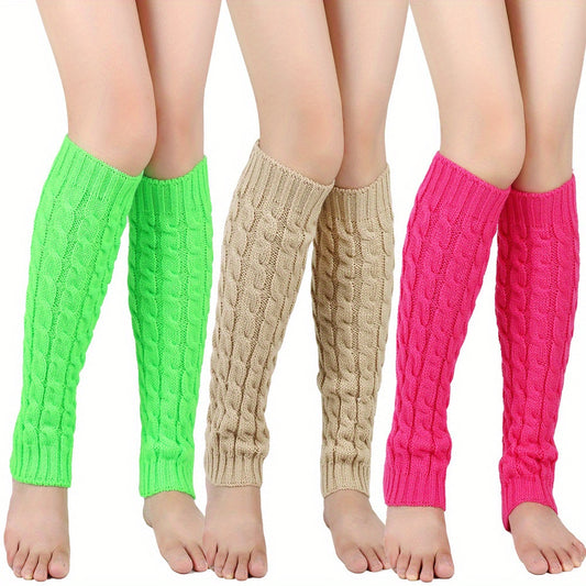 Warm Knitted Leg Guards for Autumn/Winter