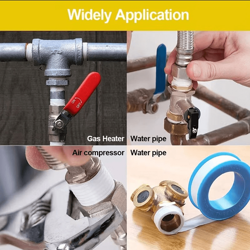 8pcs PTFE Thread Seal Tape Plumbing Plumber Fitting, Watertight Pipe Seal