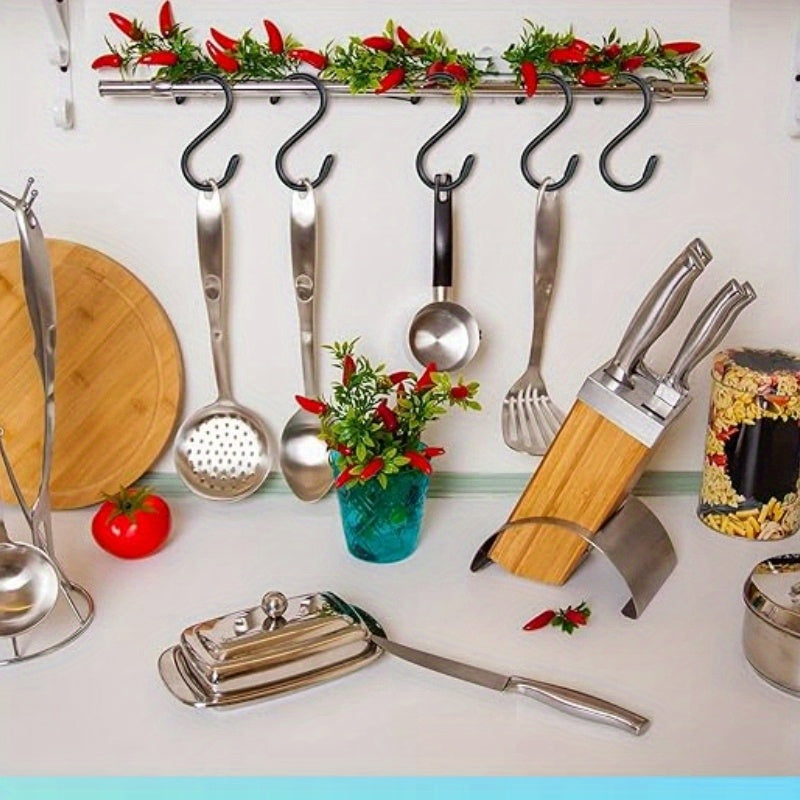 20pcs S Hooks Heavy Duty Metal Hanging Hooks Non Slip Hanger Closet Garden Kitch