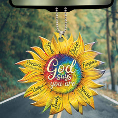 Acrylic Autumn Yellow Sunflower Backpack Decoration Pendant