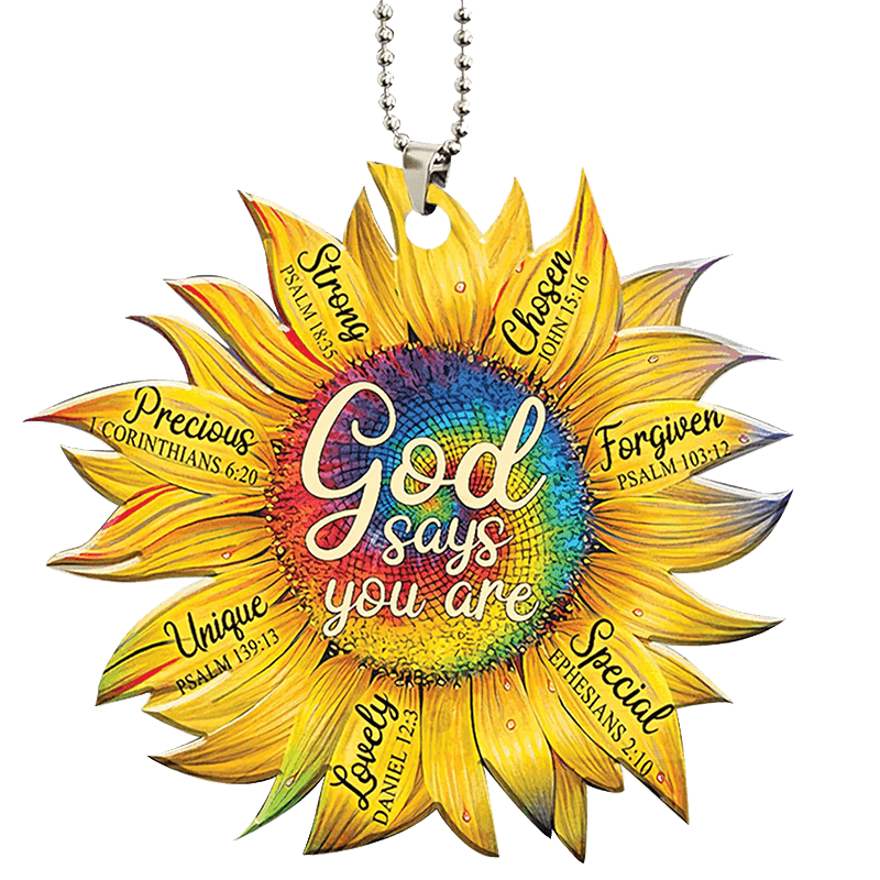 Acrylic Autumn Yellow Sunflower Backpack Decoration Pendant