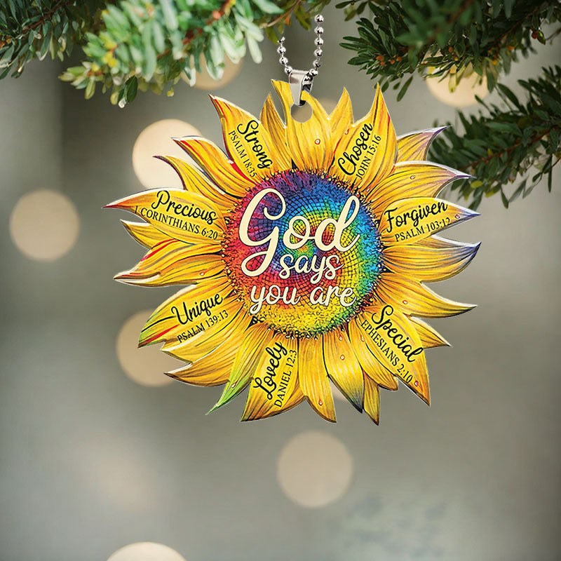 Acrylic Autumn Yellow Sunflower Backpack Decoration Pendant