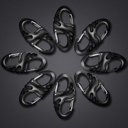 20pcs Small Plastic Keychains Clip Double S Biner Clips Mini Snap Hooks