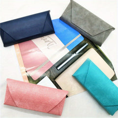 Glasses Case Retro Folding Anti Drop Denim Pattern Home Decor