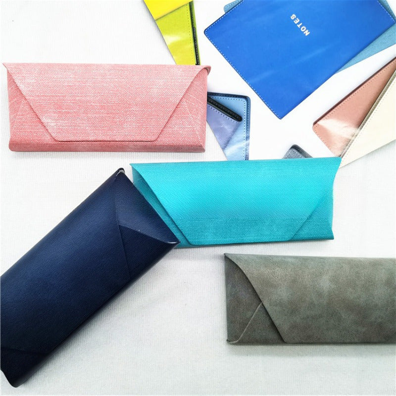 Glasses Case Retro Folding Anti Drop Denim Pattern Home Decor