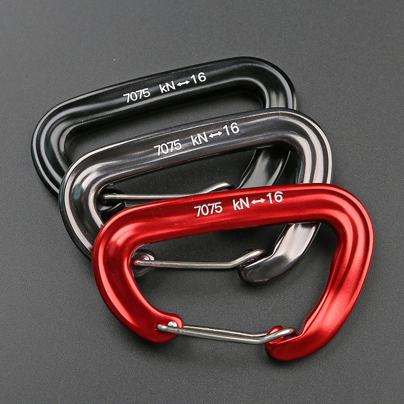 Aluminum Spring Hook Carabiner for Outdoor Hanging
