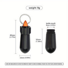 Mini Aluminum Alloy Waterproof Bottle for Camping Survival