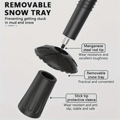 4 Section Portable Outdoor Fold Trekking Pole Alloy Telescopic Club