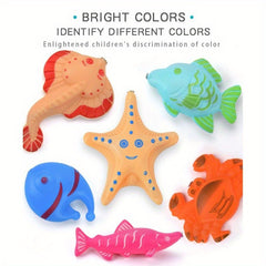 30pcs Kids Fishing Toy Set Inflatable Pool Magnetic Puzzle Water Fun