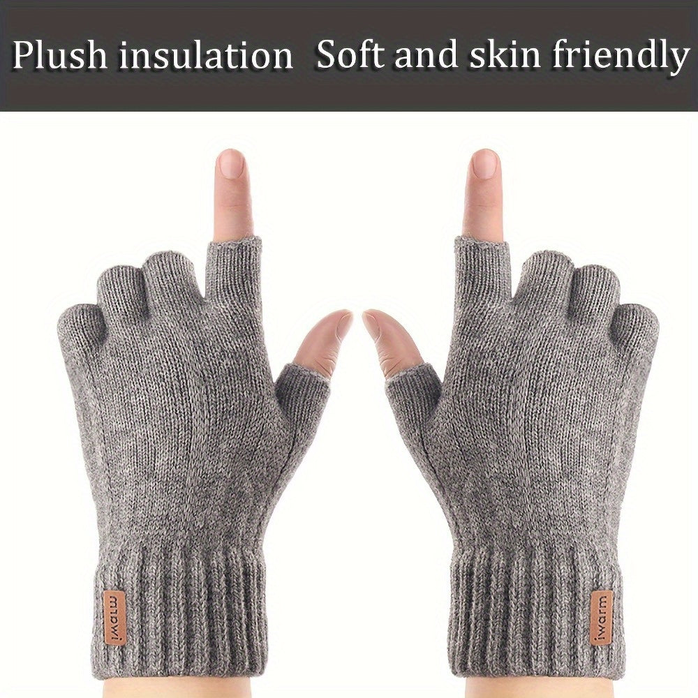 Soft & Warm Half Finger Gloves for Winter