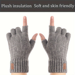 Soft & Warm Half Finger Gloves for Winter