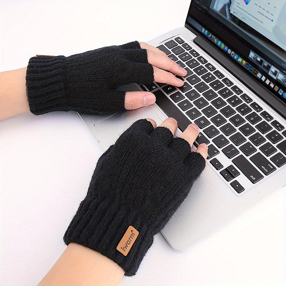 Soft & Warm Half Finger Gloves for Winter