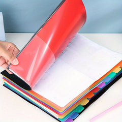 12-Layer Rainbow A4 File Folder Storage