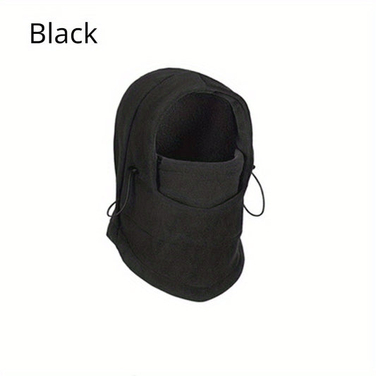 Winter Velvet Lined Balaclava Windproof Thermal Hat With Face Cover