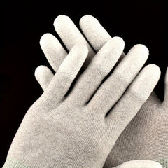 2pcs Nylon Anti static Gloves PU Coated Fingers Labor Protection Hand