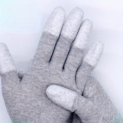 2pcs Nylon Anti static Gloves PU Coated Fingers Labor Protection Hand