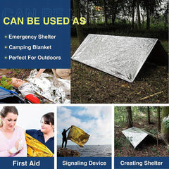 Outdoor PET Film Emergency Camping Blanket