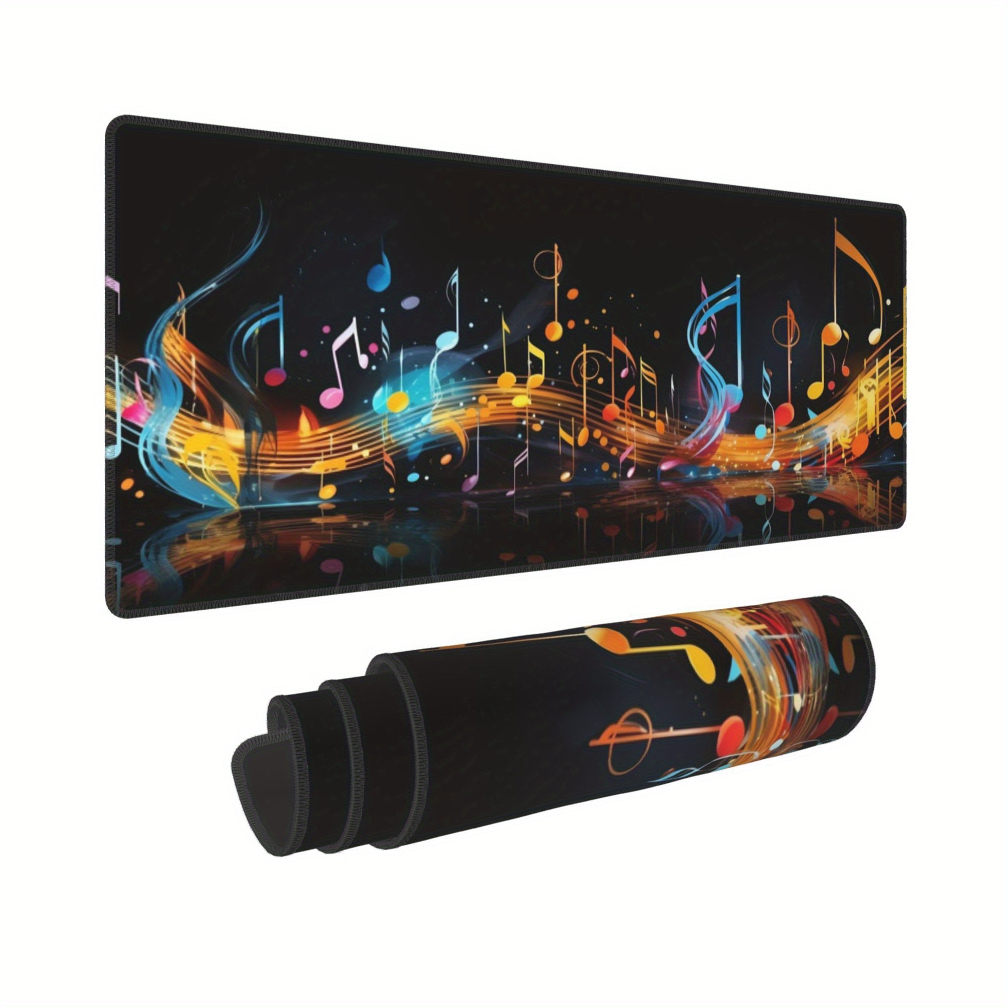 Musical Note Pattern Mouse Pad Xxl Size For Gaming