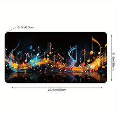 Musical Note Pattern Mouse Pad Xxl Size For Gaming
