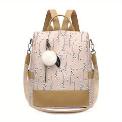 Oxford Cloth Floral Pattern Backpack for Outdoors