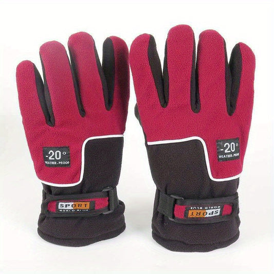 Winter Skiing Gloves Warm Windproof Outdoor Riding Gloves