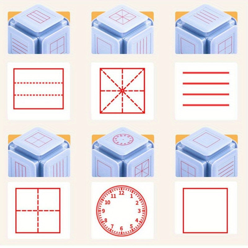 Educational Clock Stamp Teaching Aid Toy Pinyin Learning Recognition