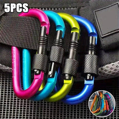 5pcs Aluminum Alloy Hanging Hook Buckle for Outdoor Camping Hiking Fishing