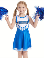 Girls Cheerleading Sleeveless Dress Comfy Cheerleading Costume